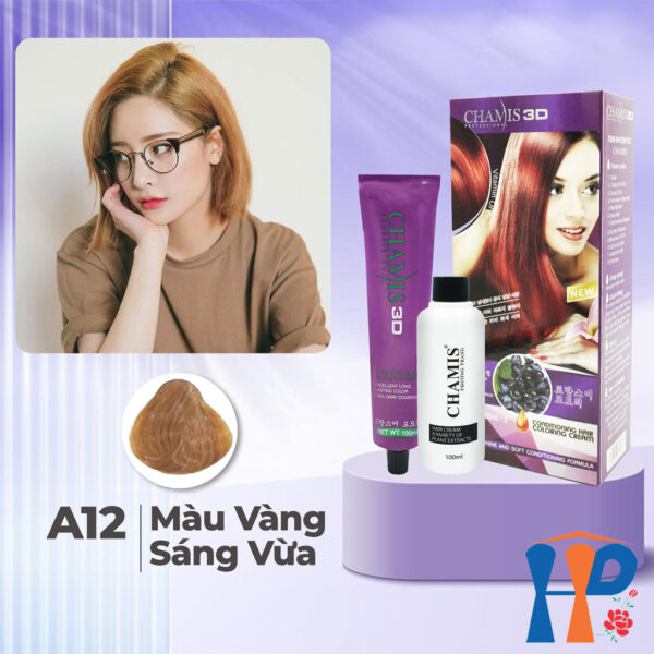 Kem nhuộm tóc phủ bạc Chamis 3D Olive Hair Colour Cream 100ml