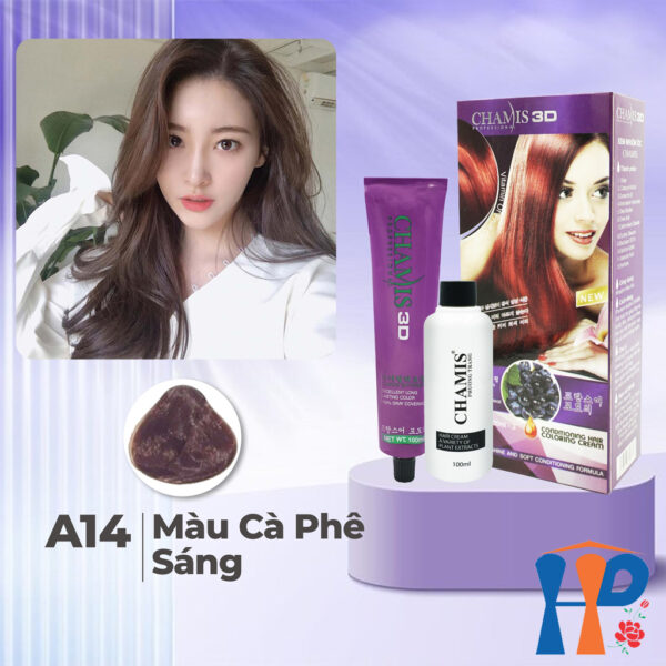 Kem nhuộm tóc phủ bạc Chamis 3D Olive Hair Colour Cream 100ml