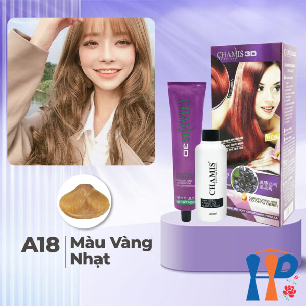 Kem nhuộm tóc phủ bạc Chamis 3D Olive Hair Colour Cream 100ml