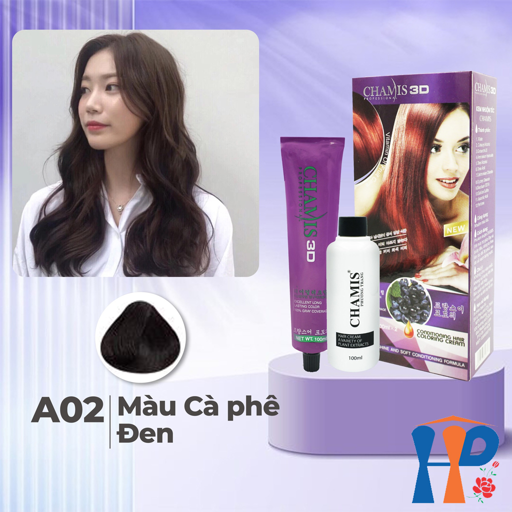 Kem nhuộm tóc phủ bạc Chamis 3D Olive Hair Colour Cream 100ml