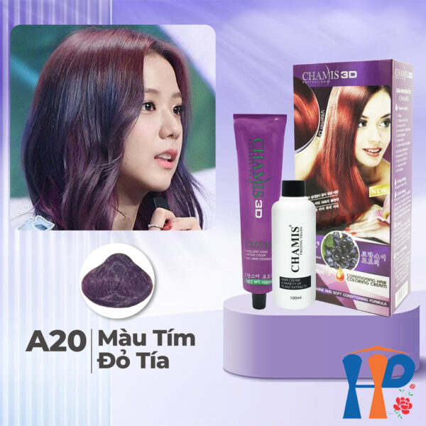 Kem nhuộm tóc phủ bạc Chamis 3D Olive Hair Colour Cream 100ml