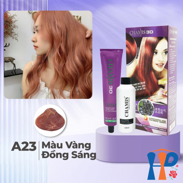 Kem nhuộm tóc phủ bạc Chamis 3D Olive Hair Colour Cream 100ml