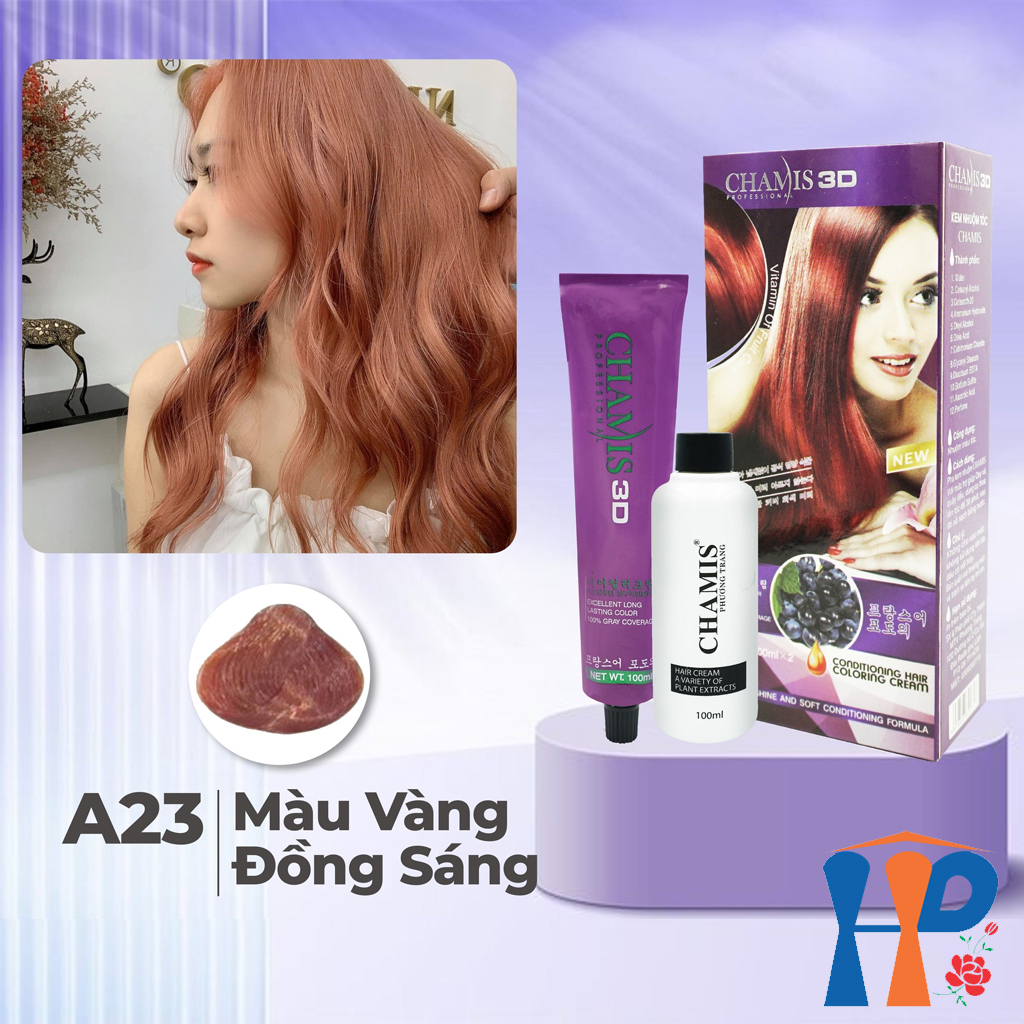 Kem nhuộm tóc phủ bạc Chamis 3D Olive Hair Colour Cream 100ml