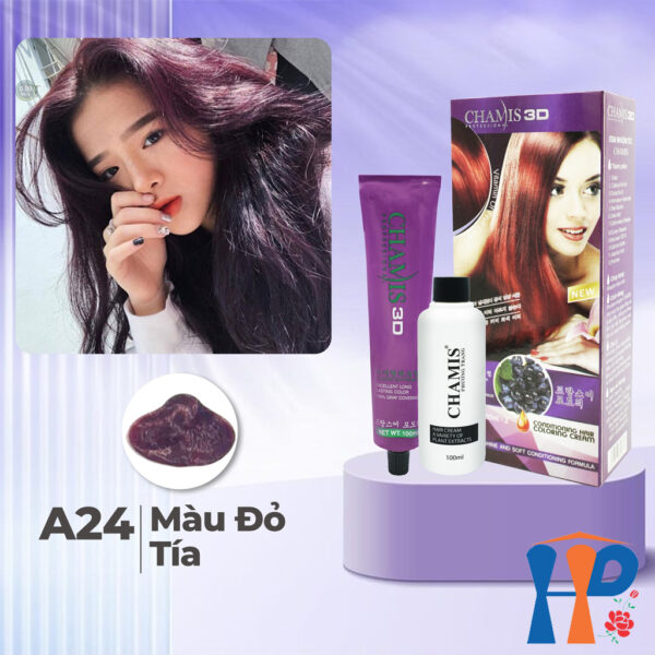 Kem nhuộm tóc phủ bạc Chamis 3D Olive Hair Colour Cream 100ml