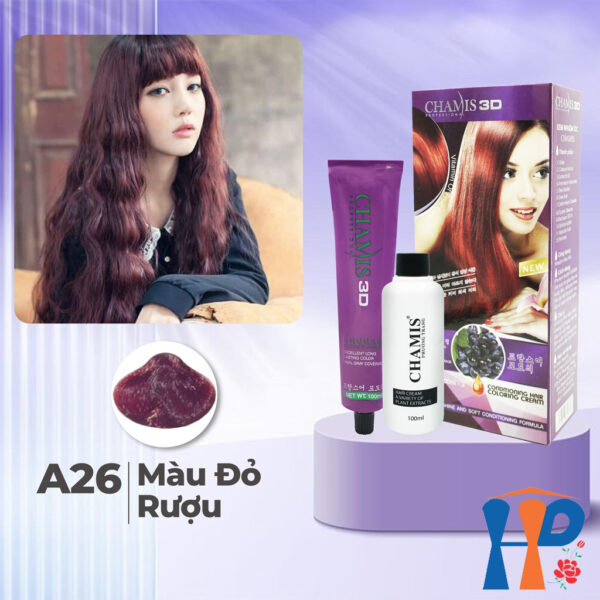 Kem nhuộm tóc phủ bạc Chamis 3D Olive Hair Colour Cream 100ml
