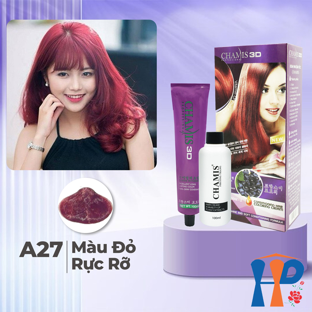 Kem nhuộm tóc phủ bạc Chamis 3D Olive Hair Colour Cream 100ml