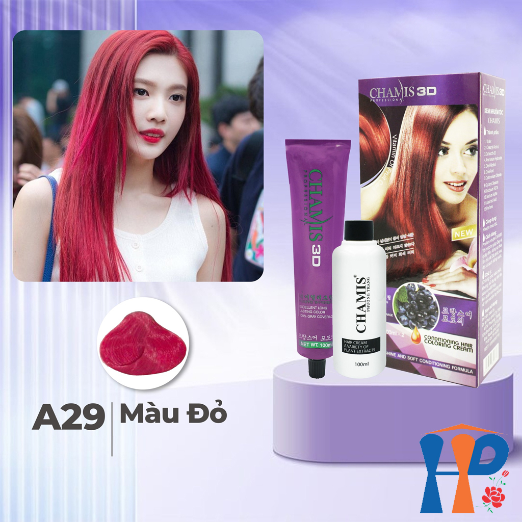 Kem nhuộm tóc phủ bạc Chamis 3D Olive Hair Colour Cream 100ml
