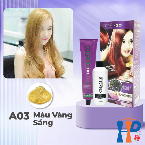 Kem nhuộm tóc phủ bạc Chamis 3D Olive Hair Colour Cream 100ml