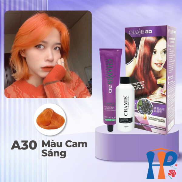 Kem nhuộm tóc phủ bạc Chamis 3D Olive Hair Colour Cream 100ml