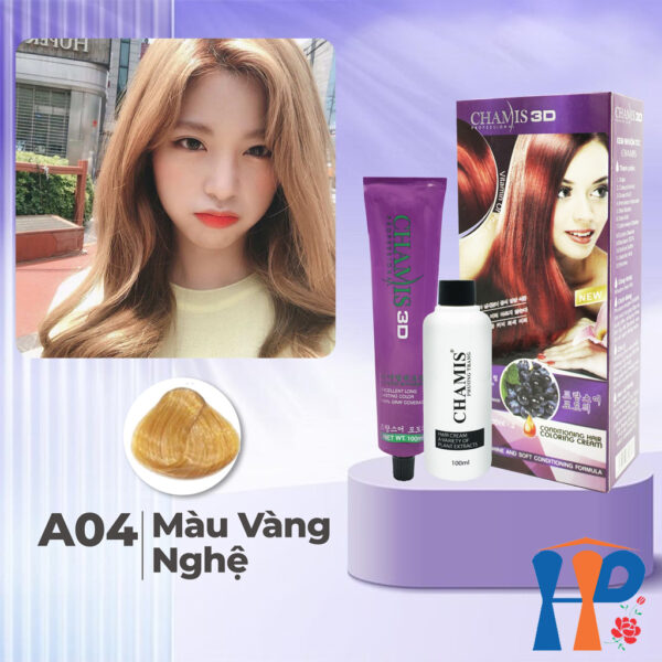 Kem nhuộm tóc phủ bạc Chamis 3D Olive Hair Colour Cream 100ml