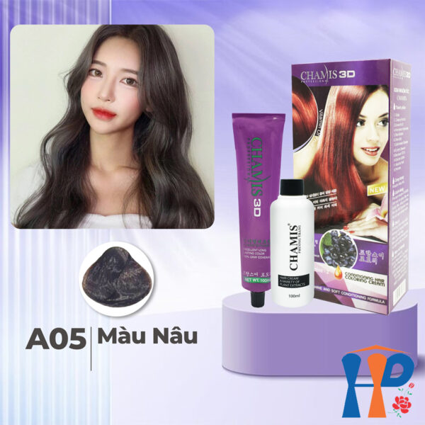 Kem nhuộm tóc phủ bạc Chamis 3D Olive Hair Colour Cream 100ml