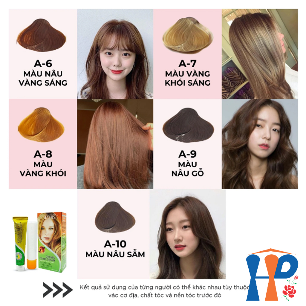 Kem nhuộm dưỡng tóc thảo mộc CHAMIS Colour Cream 60ml