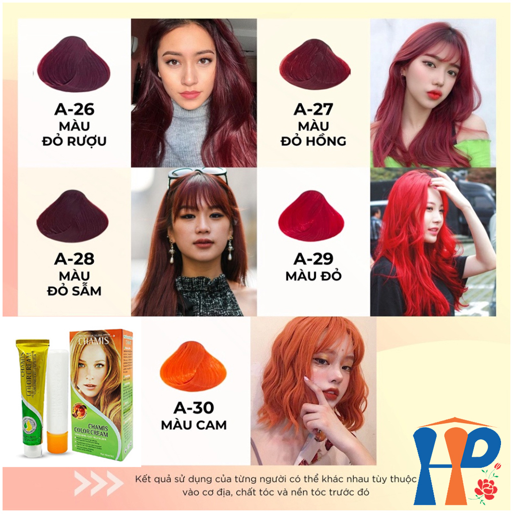 Kem nhuộm dưỡng tóc thảo mộc CHAMIS Colour Cream 60ml