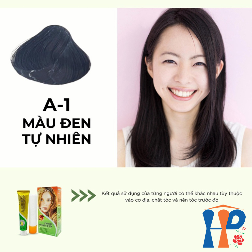 Kem nhuộm dưỡng tóc thảo mộc CHAMIS Colour Cream 60ml