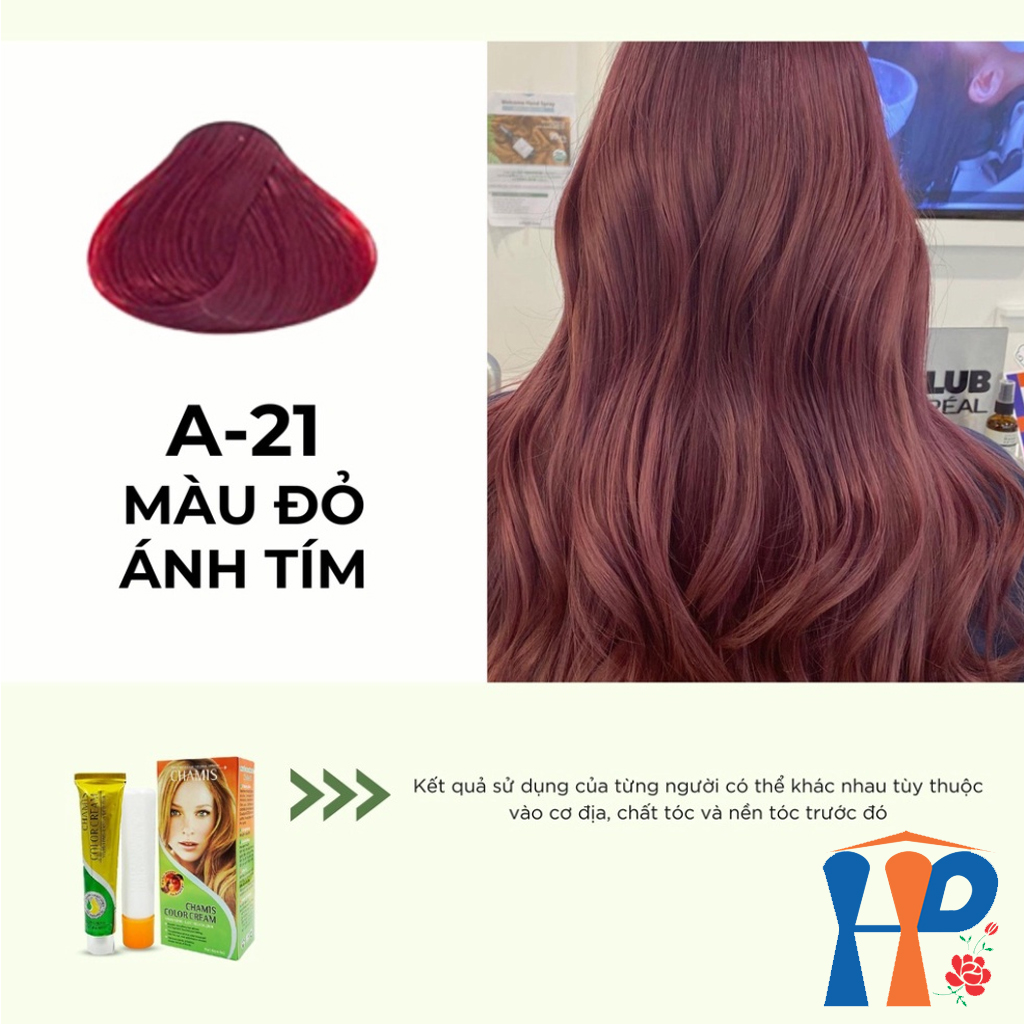 Kem nhuộm dưỡng tóc thảo mộc CHAMIS Colour Cream 60ml