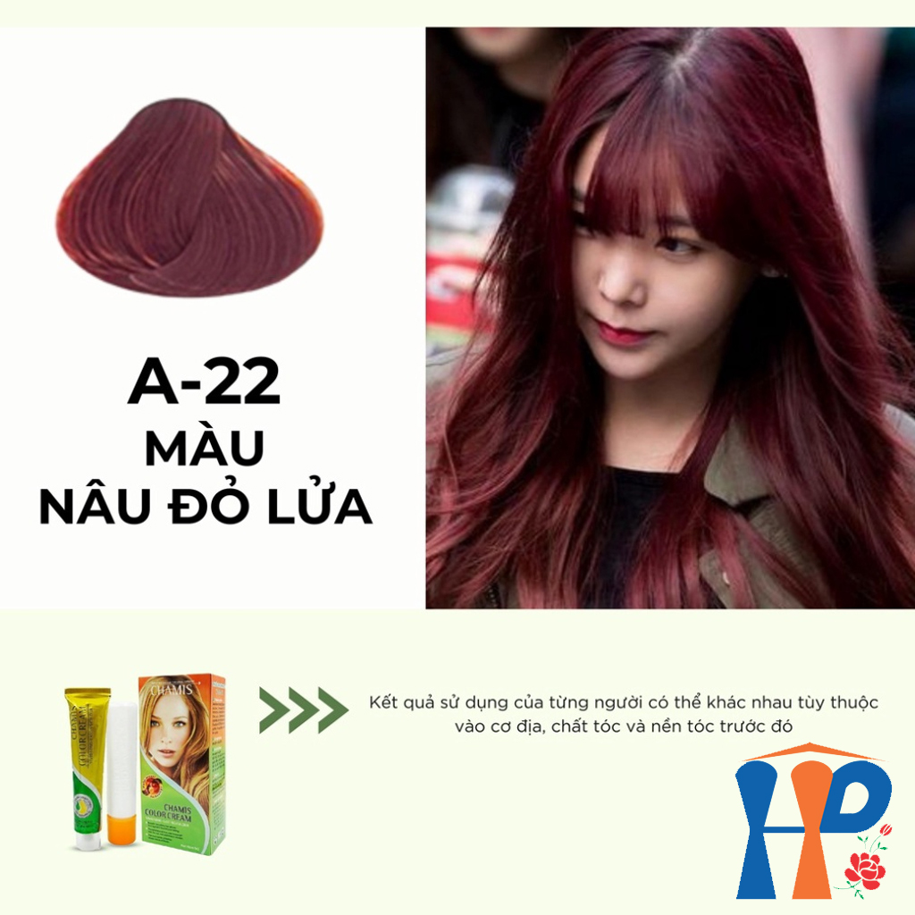 Kem nhuộm dưỡng tóc thảo mộc CHAMIS Colour Cream 60ml