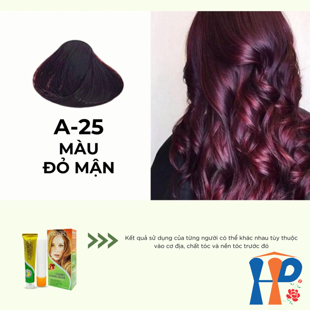 Kem nhuộm dưỡng tóc thảo mộc CHAMIS Colour Cream 60ml