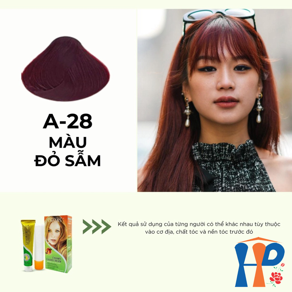 Kem nhuộm dưỡng tóc thảo mộc CHAMIS Colour Cream 60ml