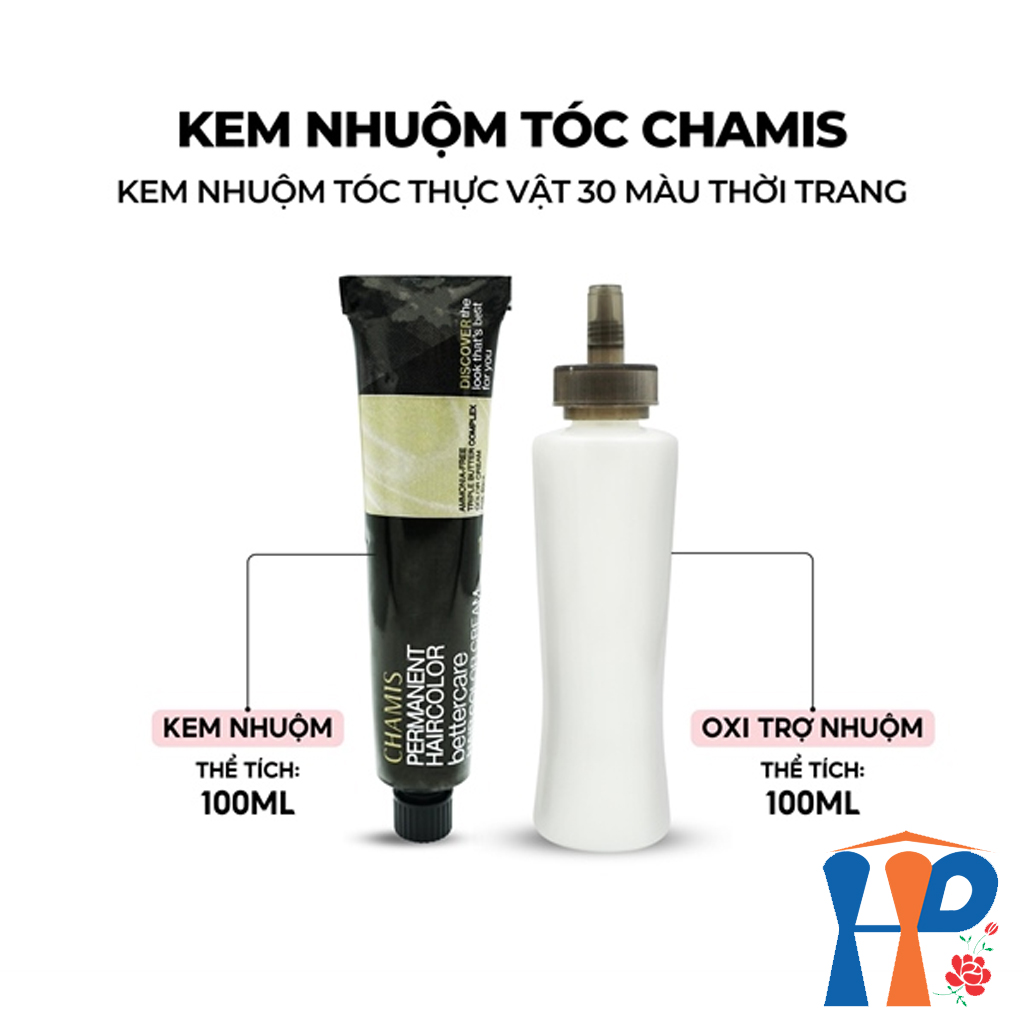 Kem nhuộm tóc thực vật Chamis Permanent Hair Colour 100ml