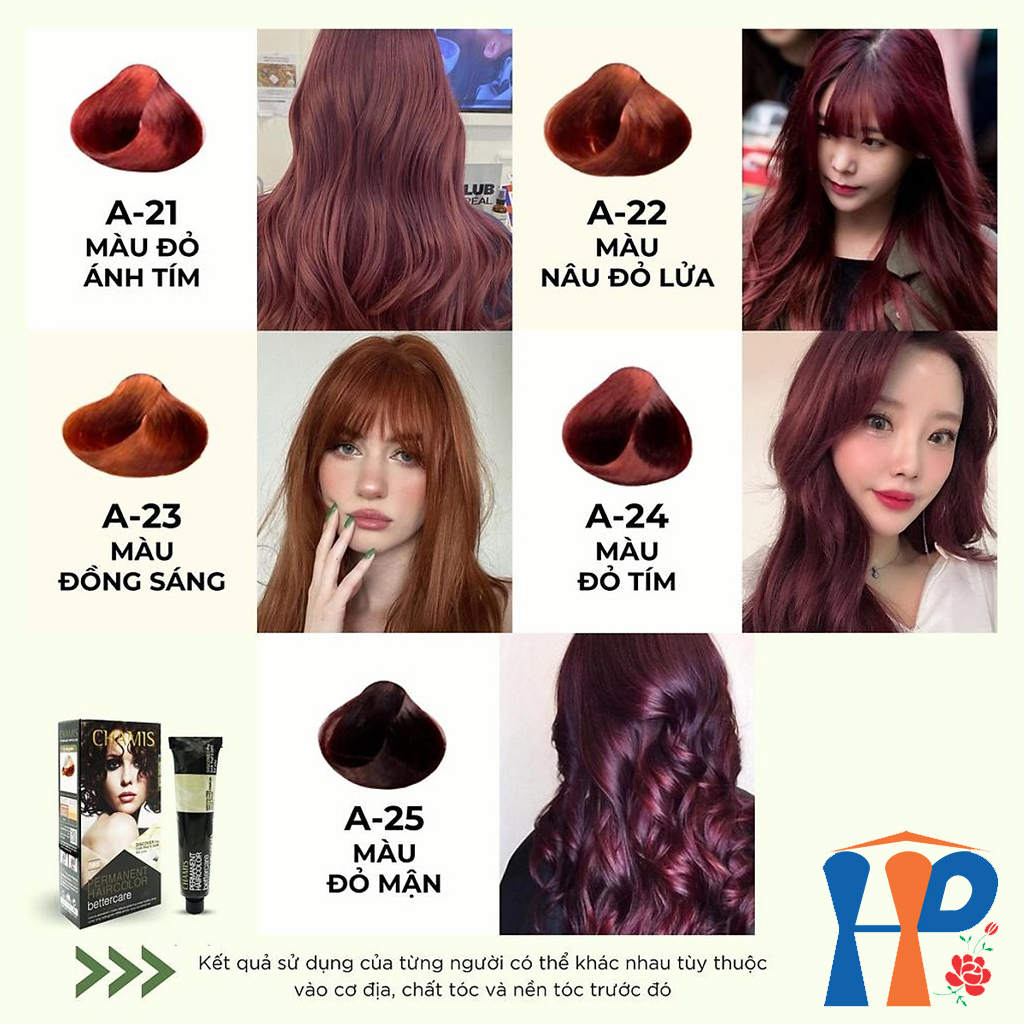 Kem nhuộm tóc thực vật Chamis Permanent Hair Colour 100ml