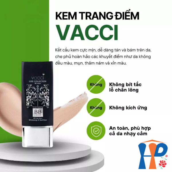 Kem nền trang điểm cao cấp Vacci BB Cream Luxe Collection SPF36 PA++ (Light Beige) 40ml
