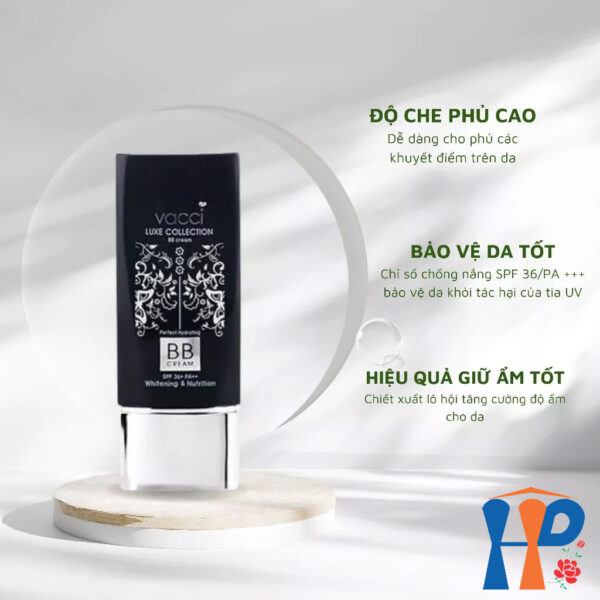 Kem nền trang điểm cao cấp Vacci BB Cream Luxe Collection SPF36 PA++ (Light Beige) 40ml