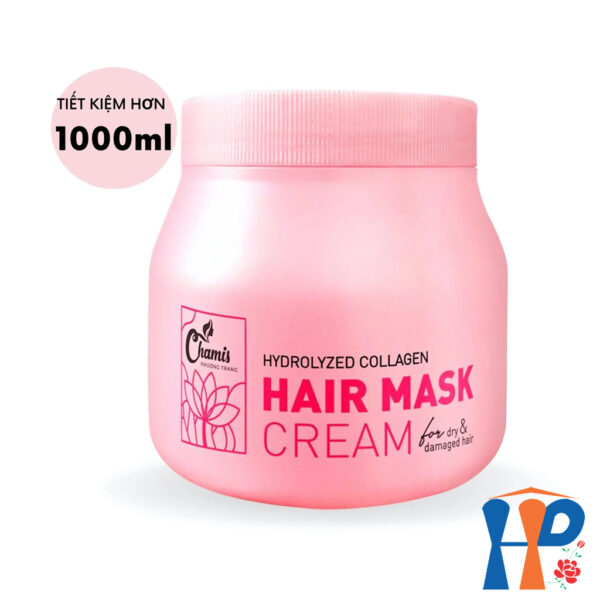 Kem ủ tóc hương sen Chamis Hydrolyzed Collagen Hair Mask Cream 1000ml