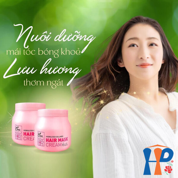 Kem ủ tóc hương sen Chamis Hydrolyzed Collagen Hair Mask Cream 1000ml