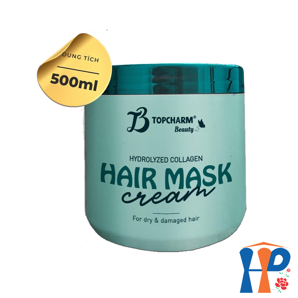 Kem ủ tóc hương sake TopCharm Hydrolyzed Collagen Hair Mask Cream 500ml