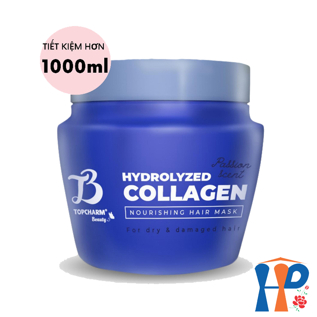 Kem ủ tóc nước hoa Topcharm Passion scent Hydrolyzed Collagen Nourishing Hair Mask 1000ml