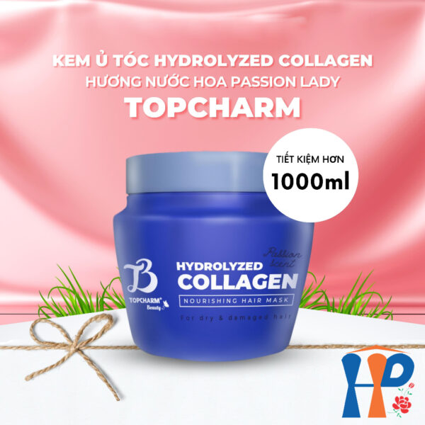 Kem ủ tóc nước hoa Topcharm Passion scent Hydrolyzed Collagen Nourishing Hair Mask 1000ml