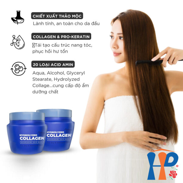 Kem ủ tóc nước hoa Topcharm Passion scent Hydrolyzed Collagen Nourishing Hair Mask 1000ml