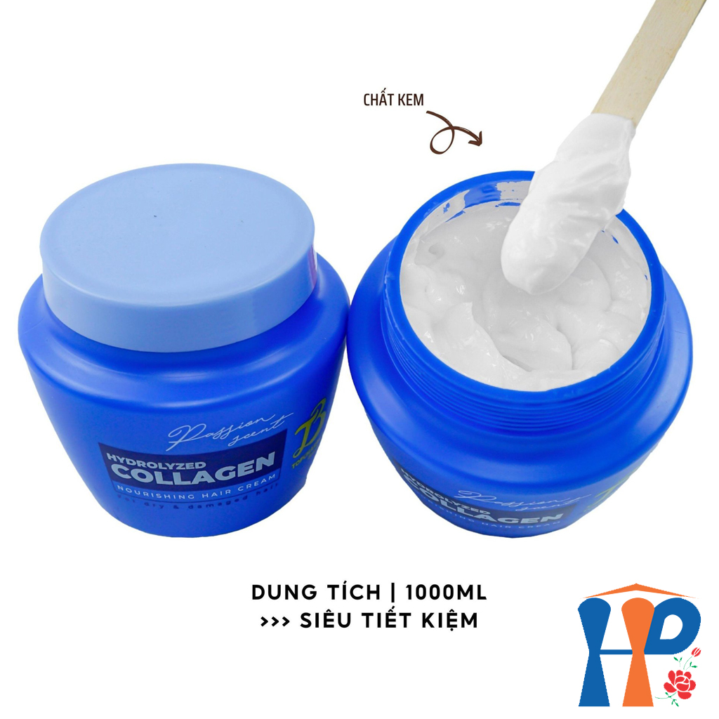 Kem ủ tóc nước hoa Topcharm Passion scent Hydrolyzed Collagen Nourishing Hair Mask 1000ml