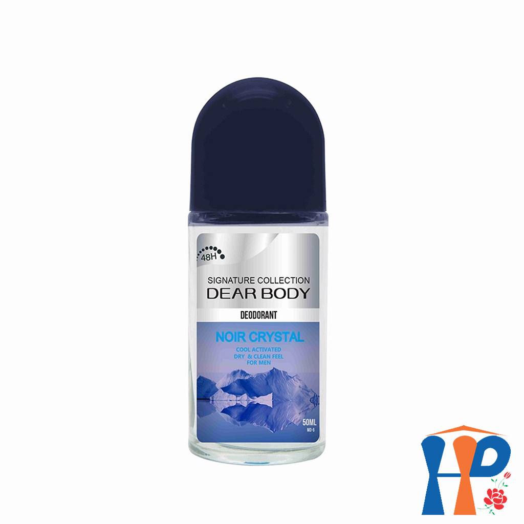 Lăn Khử Mùi Nước Hoa Nam Dear Body Deodorant Roll On Glass For Men 50ml (Bảo Vệ 48h)