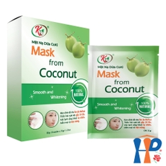 Mặt nạ dừa Coki Mask from Coconut Smooth and Whitening 35gr x 10M