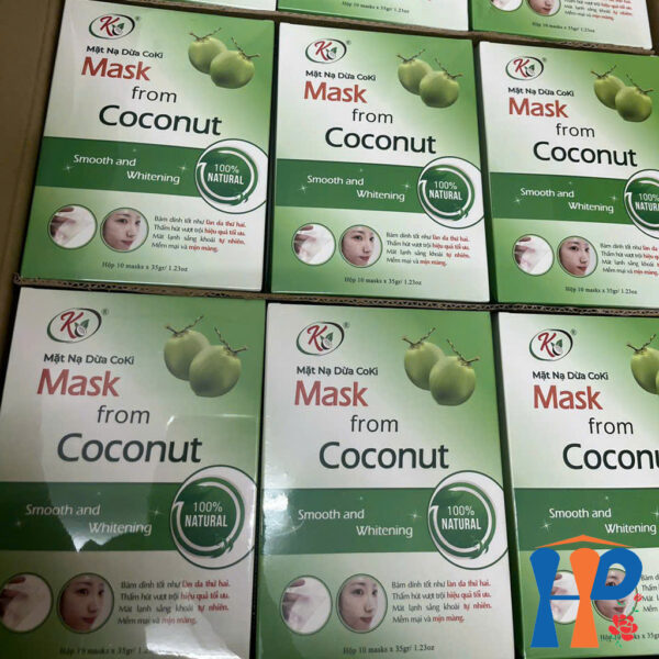 Mặt nạ dừa Coki Mask from Coconut Smooth and Whitening 35gr x 10M