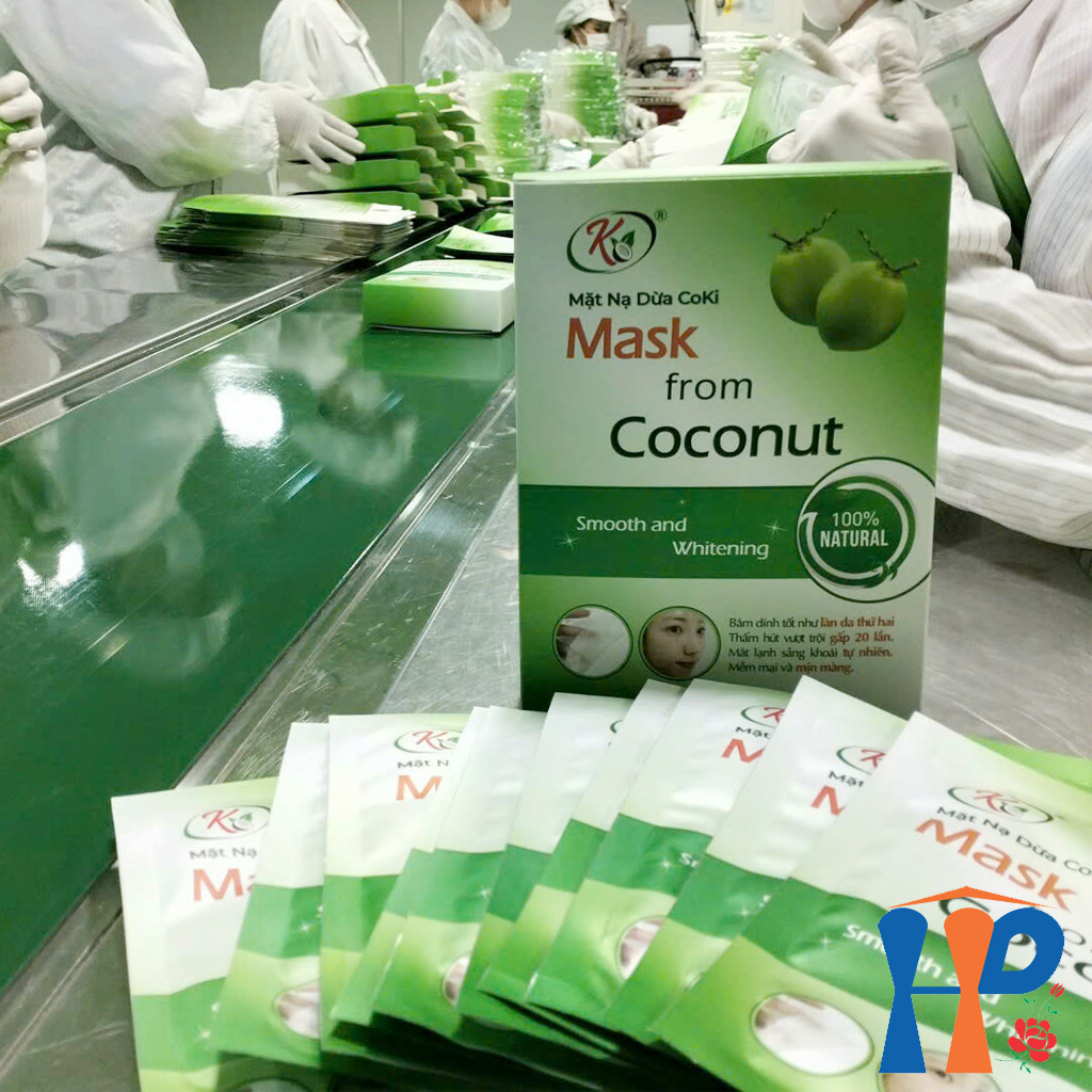 Mặt nạ dừa Coki Mask from Coconut Smooth and Whitening 35gr x 10M