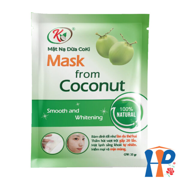 Mặt nạ dừa Coki Mask from Coconut Smooth and Whitening 35gr x 10M