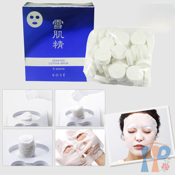 Mặt nạ giấy nén Kosé Sekkissei Lotion Mask 50 pcs
