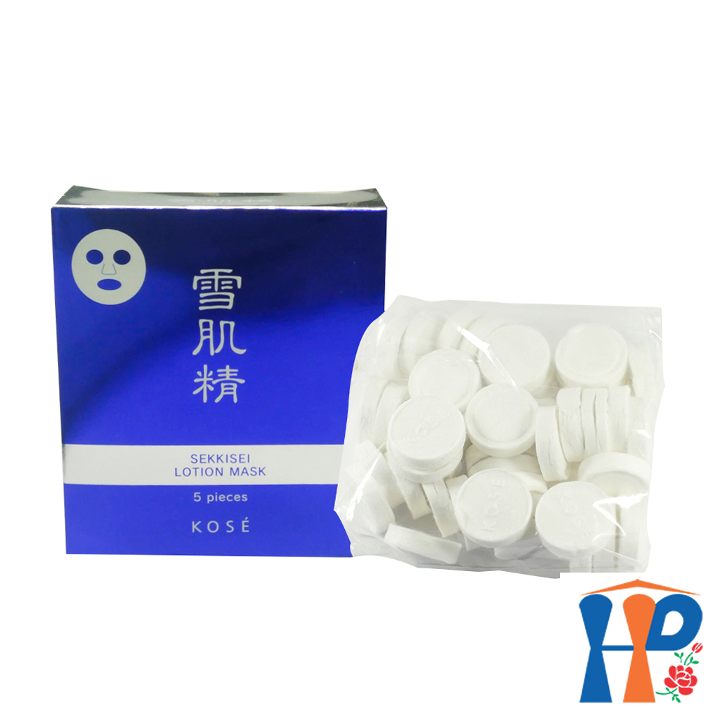 Mặt nạ giấy nén Kosé Sekkissei Lotion Mask 50 pcs