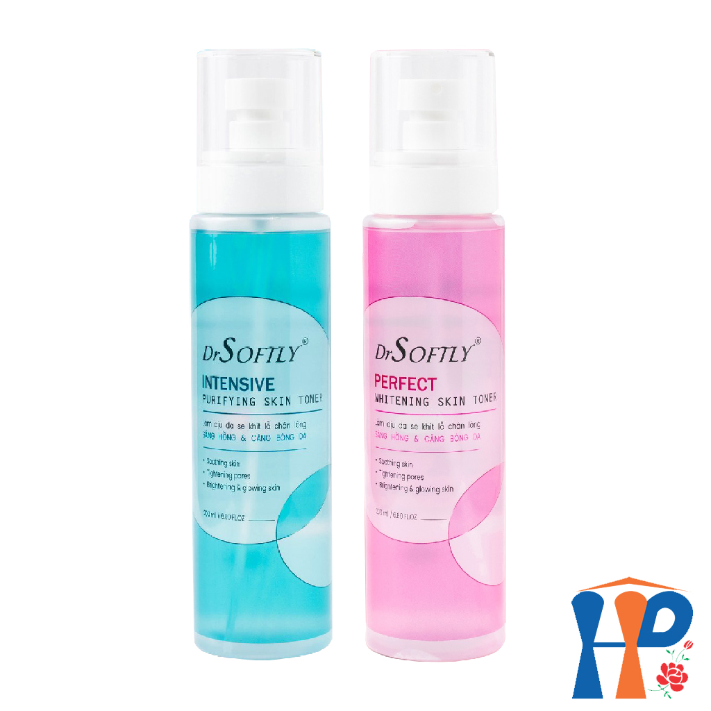 Nước hoa hồng Drsoftly Skin Toner 200ml (Perfect Whitening & Intensive Purifying)