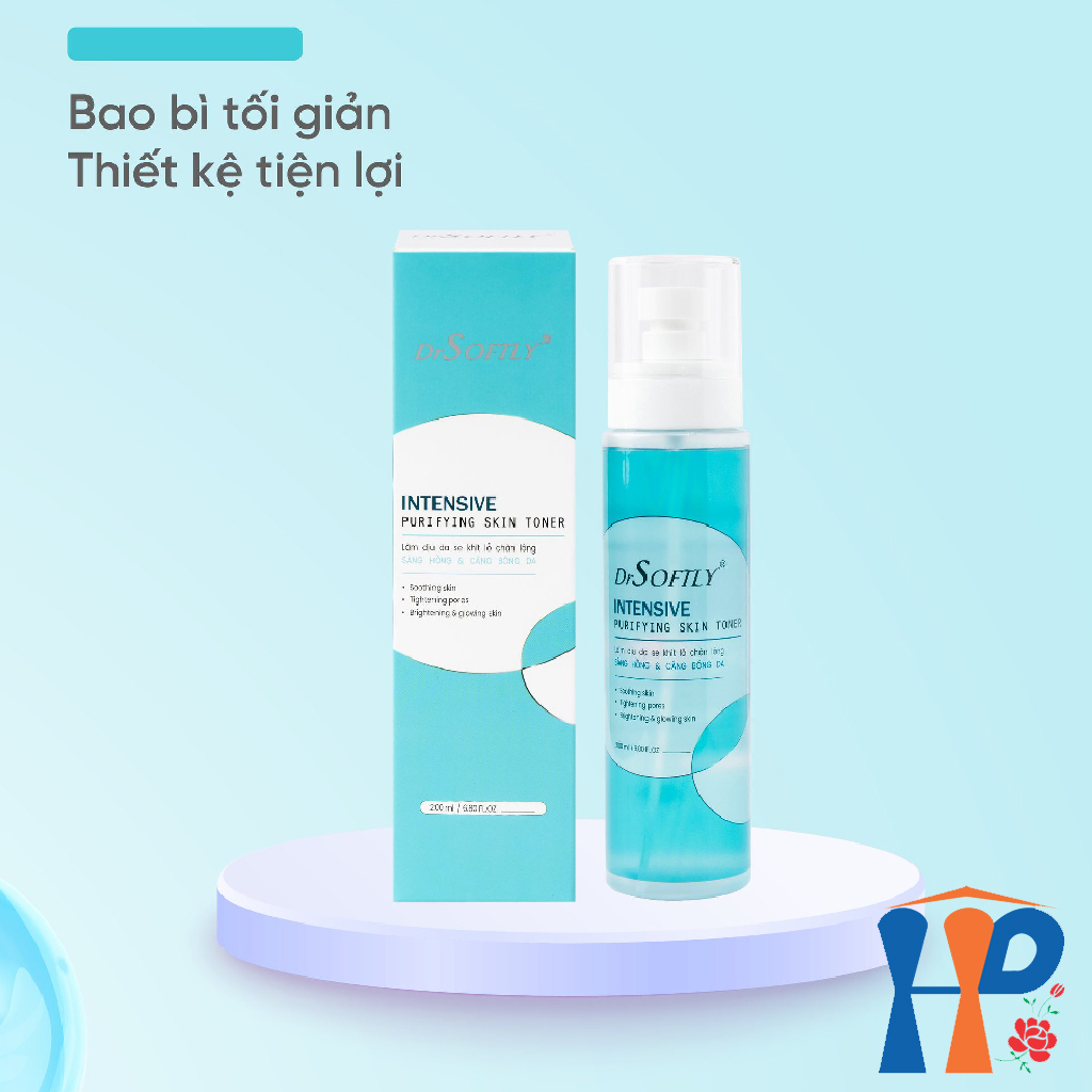 Nước hoa hồng Drsoftly Skin Toner 200ml (Perfect Whitening & Intensive Purifying)