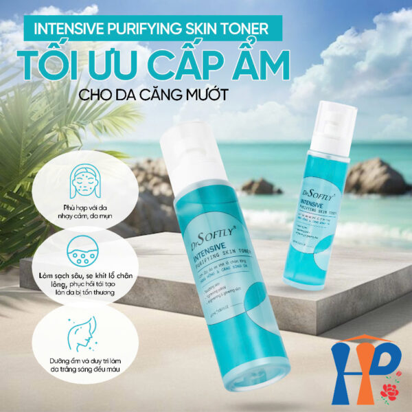 Nước hoa hồng Drsoftly Skin Toner 200ml (Perfect Whitening & Intensive Purifying)