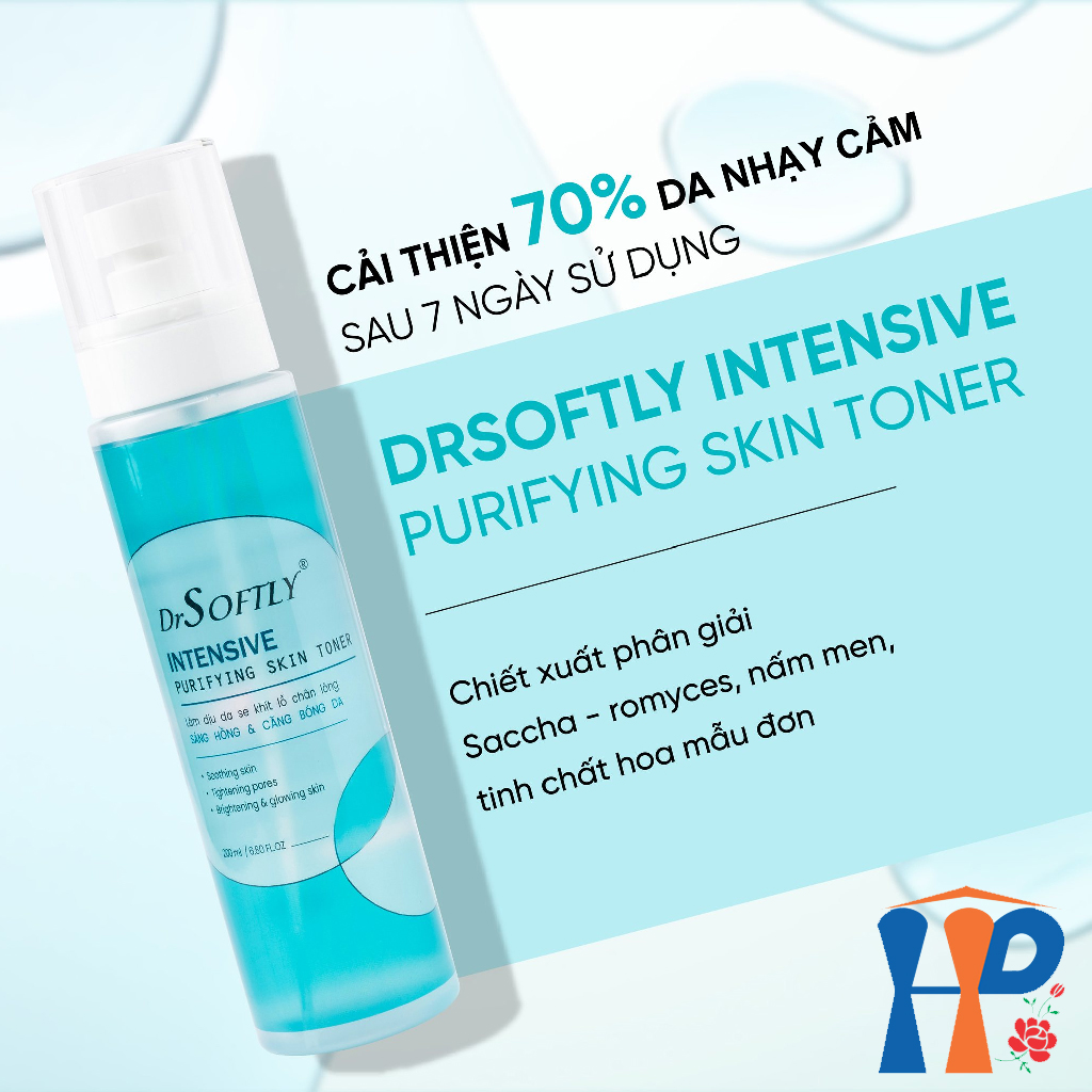 Nước hoa hồng Drsoftly Skin Toner 200ml (Perfect Whitening & Intensive Purifying)