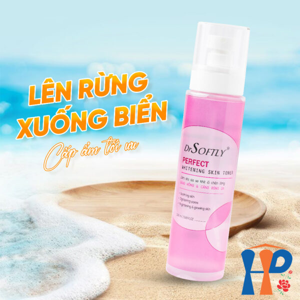 Nước hoa hồng Drsoftly Skin Toner 200ml (Perfect Whitening & Intensive Purifying)