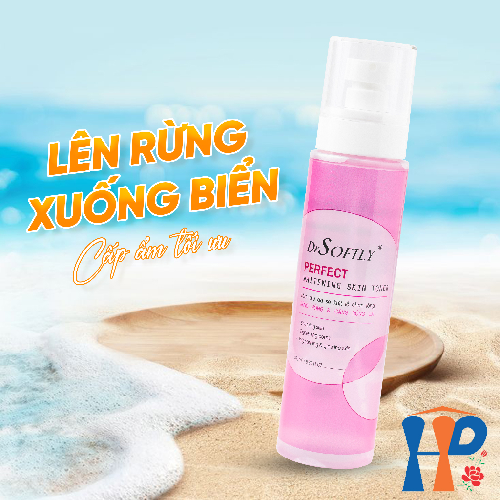 Nước hoa hồng Drsoftly Skin Toner 200ml (Perfect Whitening & Intensive Purifying)