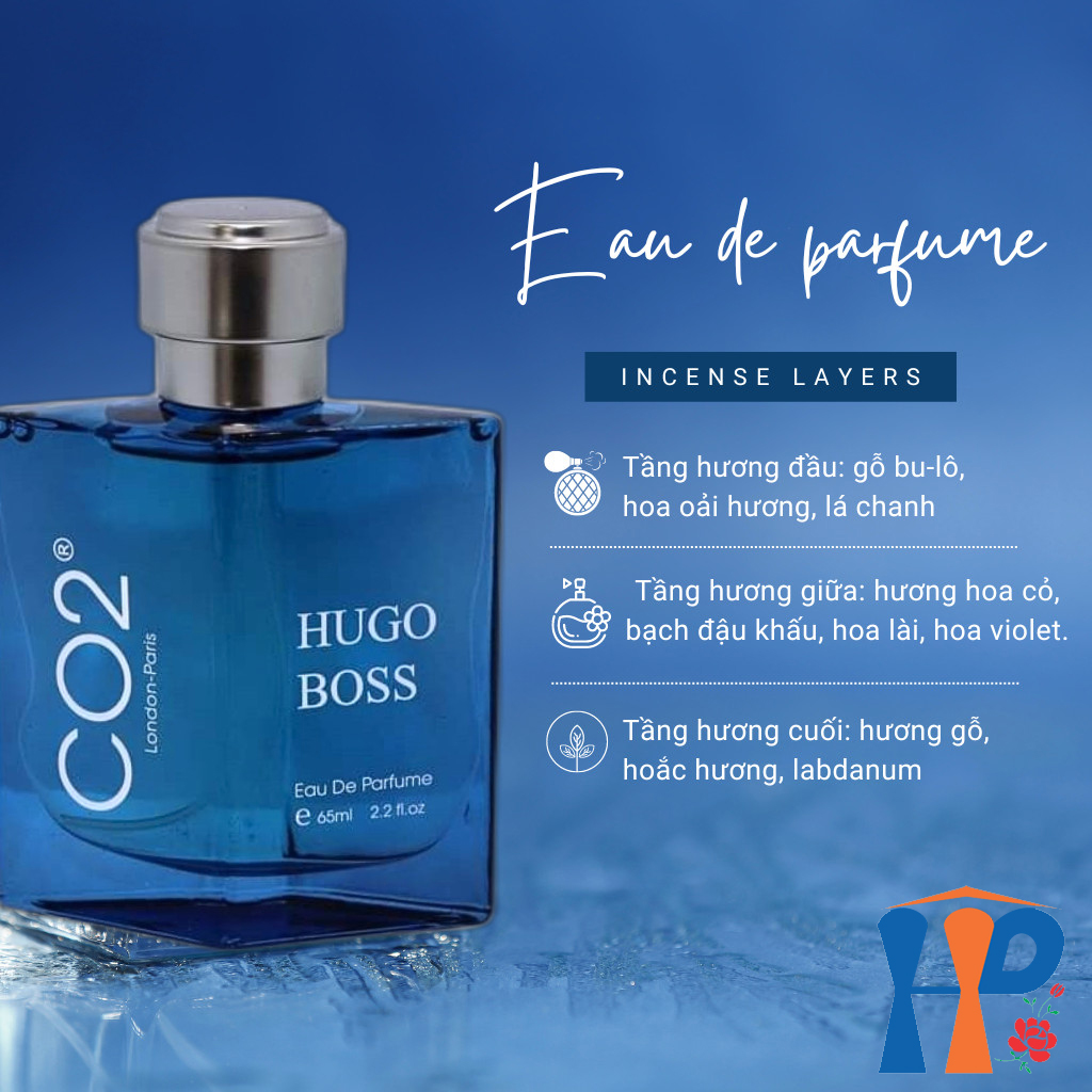 Nước Hoa Nam CO2 Hugo Boss Eau De Perfume (hương gỗ, lưu hương 6 - 10 giờ)