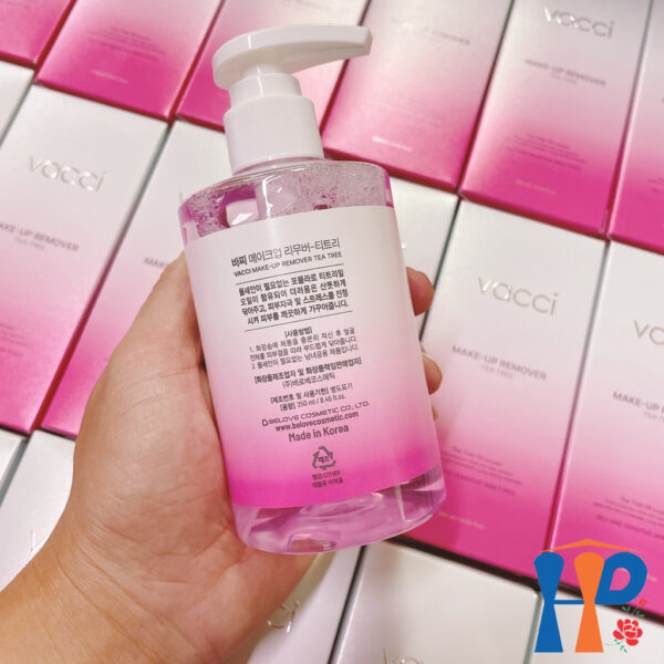 Nước tẩy trang tinh chất tràm trà Vacci Make Up Remove Tea Tree 250ml