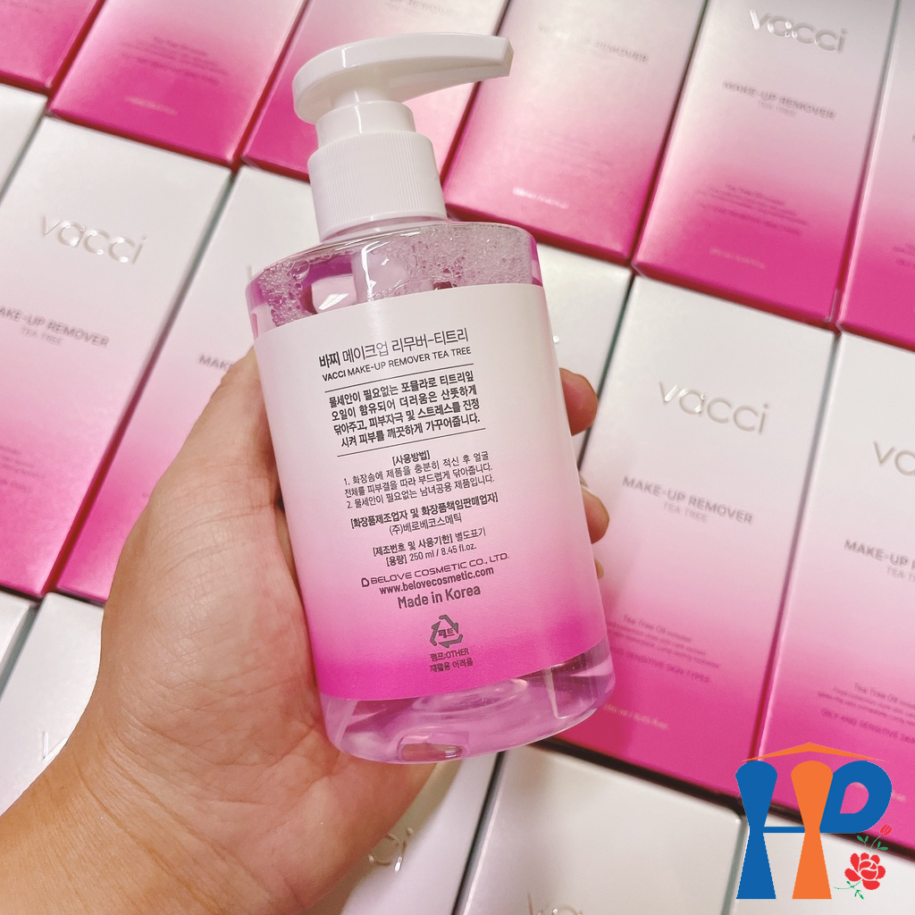 Nước tẩy trang tinh chất tràm trà Vacci Make Up Remove Tea Tree 250ml