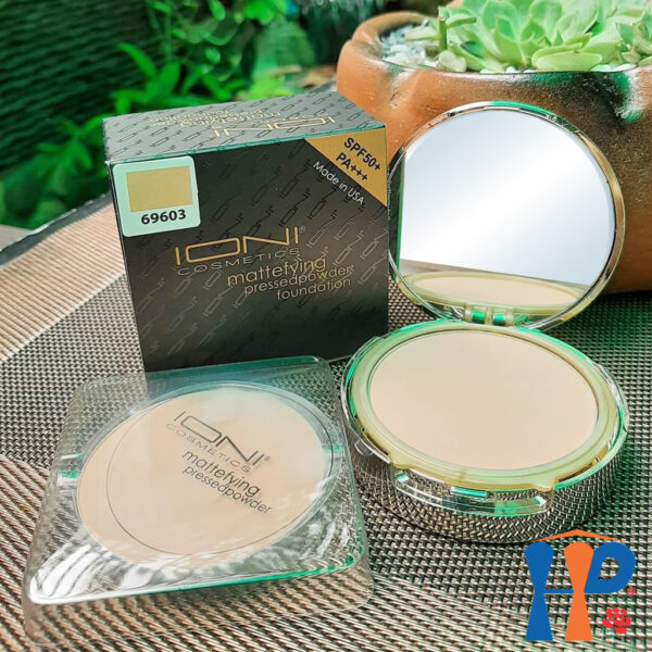 Phấn nền IONI Cosmetic Mattefying Pressed Powder Foundation SPF50+/ PA+++ 30gr kèm refill (bảo vệ da, che khuyết điểm hoàn hảo)